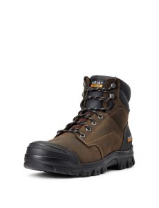 Bottes Imperméables Ariat Treadfast 6' Travail Marron Foncé | 082615UPJ