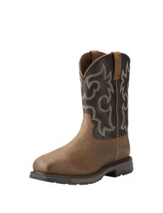 Bottes Imperméables Ariat WorkHog Larges Square Embout 400g 400g Composite Embout Travail Marron | 6