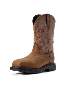 Bottes Imperméables Ariat WorkHog XT Carbon Embout Travail Marron | 174536PNA