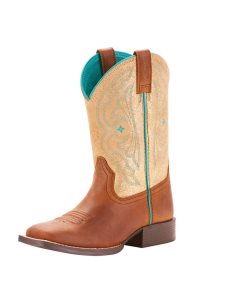 Bottes Western Ariat Quickdraw Marron Metal Doré | 381704ZIE