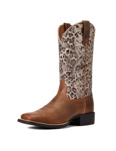 Bottes Western Ariat Round Up Larges Square Embout Marron | 940873RJI