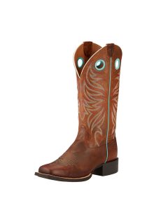 Bottes Western Ariat Round Up Ryder Marron | 480392BVJ