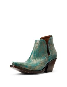 Bottines Ariat Dixon Lizard Western Turquoise Metal | 052689NRU