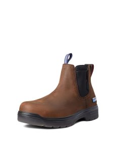 Bottines Chelsea Ariat Turbo USA Assembled Imperméables Carbon Embout Travail Marron | 349280PKT