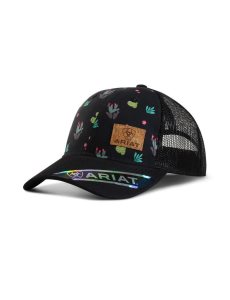 Casquettes Ariat Cactus print black Noir | 879423YBO