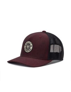 Casquettes Ariat Round logo patch Bordeaux | 609382RTB