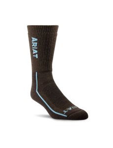 Chaussettes Ariat Heavyweight Merino Laine Steel Embout Performance Travail Marron | 364251UXZ