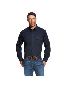 Chemises De Costume Ariat FR Featherlight Travail Bleu Marine | 296134BOQ