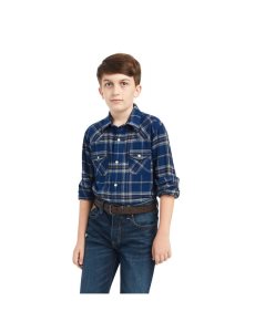 Chemises De Costume Ariat Holcombe Retro Fit Bleu | 974032ZQR