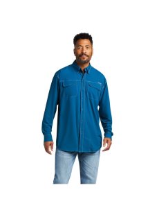 Chemises De Costume Ariat VentTEK Outbound Classiche Fit Turquoise | 473286TXR