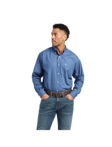 Chemises De Costume Ariat Wrinkle Free Eaden Classiche Fit Bleu Marine | 094581VPR