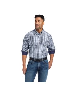 Chemises De Costume Ariat Wrinkle Free Igor Classiche Fit Bleu | 304892LGC