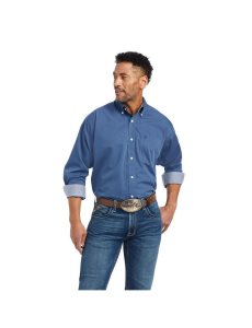 Chemises De Costume Ariat Wrinkle Free Solid Pinpoint Oxford Classiche Fit Multicolore | 102475GZU