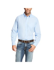 Chemises De Costume Ariat Wrinkle Free Solid Bleu Clair | 274396TWH