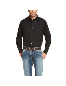 Chemises De Costume Ariat Wrinkle Free Solid Noir | 310546DVY