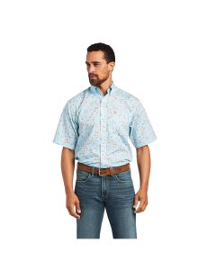 Chemises De Costume Ariat Wrinkle Free Yariel Classiche Fit Bleu | 761892GIY