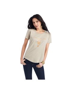 Hauts Ariat Blanket Skull Tee Beige | 182509QIK