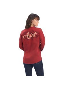 Hauts Ariat REAL Oversized Graphique Rouge Foncé | 071589WDH