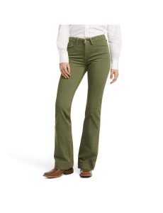 Jean Ariat Slim Trouser Ella Larges Leg Vert | 065734CPD