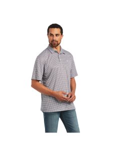 Polos Ariat All Over Print Blanche | 471862LIC