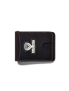 Portefeuilles Ariat Bifold Slim Staked Logo Marron | 185230NJV