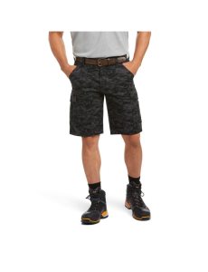 Shorts Ariat Rebar DuraStretch Made Tough Cargo Noir Camouflage | 546071MOC