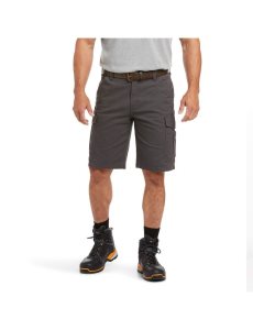 Shorts Ariat Rebar DuraStretch Made Tough Cargo Grise | 671048UKX