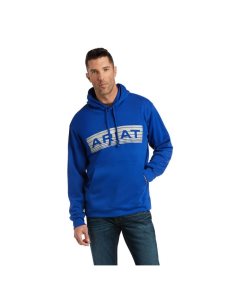 Sweat À Capuche Ariat Basic Sweatshirt Bleu Foncé Grise | 740631YRJ