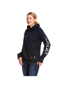 Sweat À Capuche Ariat FR Primo Fleece Logo Bleu Marine | 154802HMA