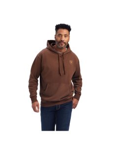 Sweat À Capuche Ariat Logo Marron | 829350KIN