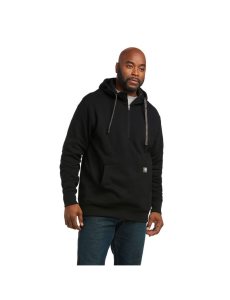 Sweat À Capuche Ariat Rebar Workman 1/4 Zip Noir | 621408QOL