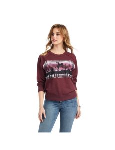 Sweats Ariat Desert Ride Crew Bordeaux | 914683KRH