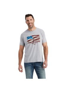 T Shirts Ariat Flagscape Multicolore | 917860LEP