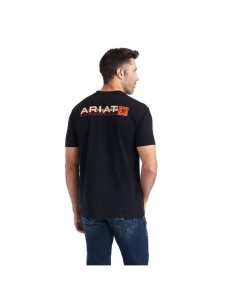 T Shirts Ariat Linear Octane Noir | 751492XOI