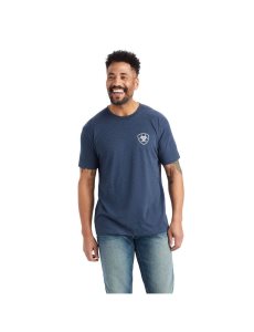 T Shirts Ariat Lucky Horseshoe Bleu Marine | 830675HKU