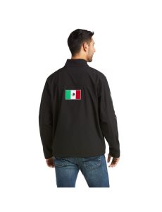 Vestes Ariat New Team Softshell MEXICO Noir | 945182PAE