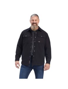 Vêtements De Travail Ariat Rebar Classiche Tela Shirts Jackets Noir | 807439JBN