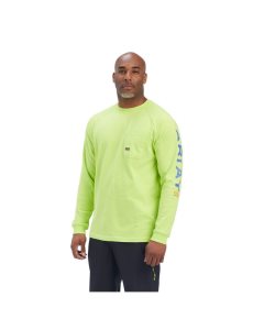 Vêtements De Travail Ariat Rebar Coton Strong Graphique T Shirts Vert Clair Bleu | 759042UWJ