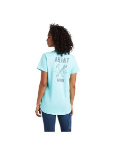 Vêtements De Travail Ariat Rebar Coton Strong Wrench Graphique T Shirts Turquoise Clair Bleu | 98541