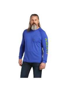 Vêtements De Travail Ariat Rebar Heat Fighter T Shirts Bleu Royal Bleu | 709316MRI