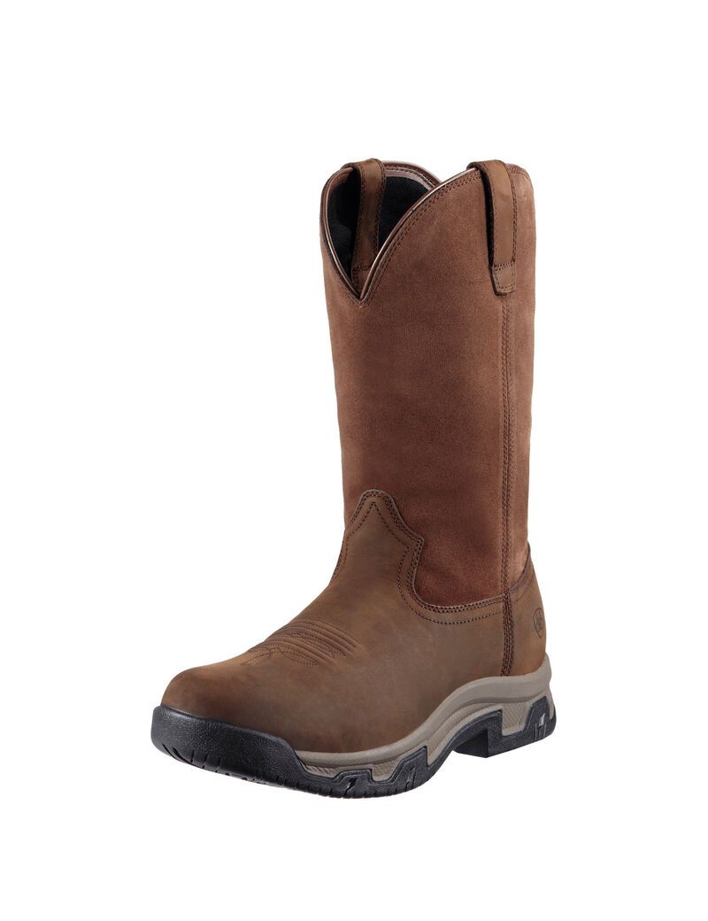 Bottes D\'équitation Ariat Terrain Pull On Imperméables Marron | 923657JQC