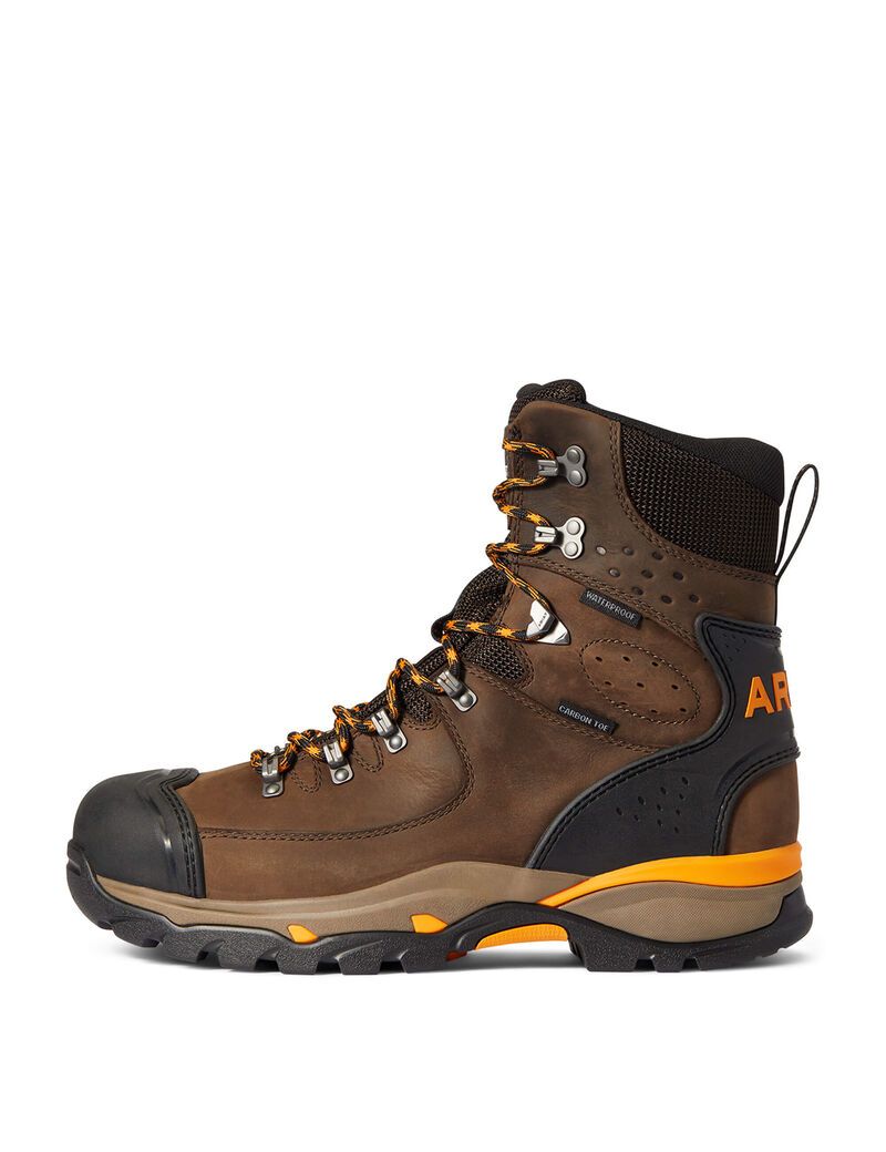 Bottes Imperméables Ariat Endeavor 8' Carbon Embout Travail Chocolat Marron | 720893RSB