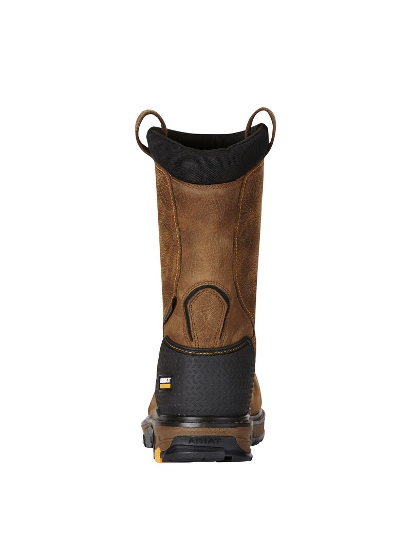 Bottes Imperméables Ariat Intrepid Pull-On Composite Embout Travail Marron | 783569LBJ