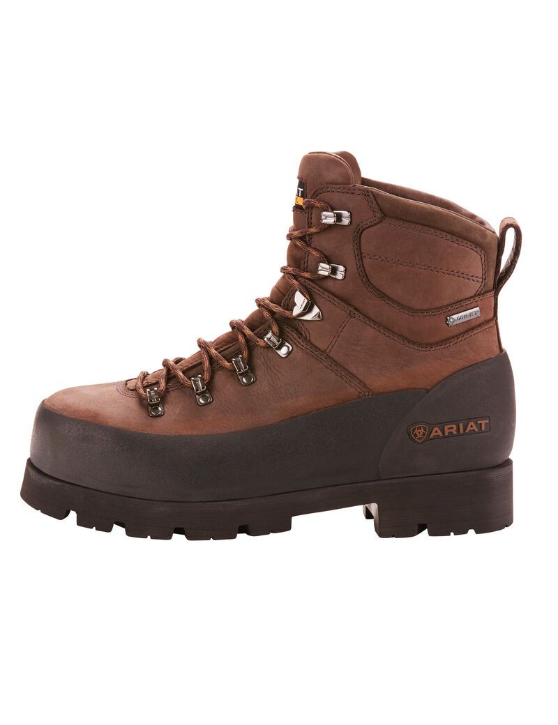 Bottes Imperméables Ariat Linesman Ridge 6' GORE-TEX Composite Embout Travail Marron | 920816FVY