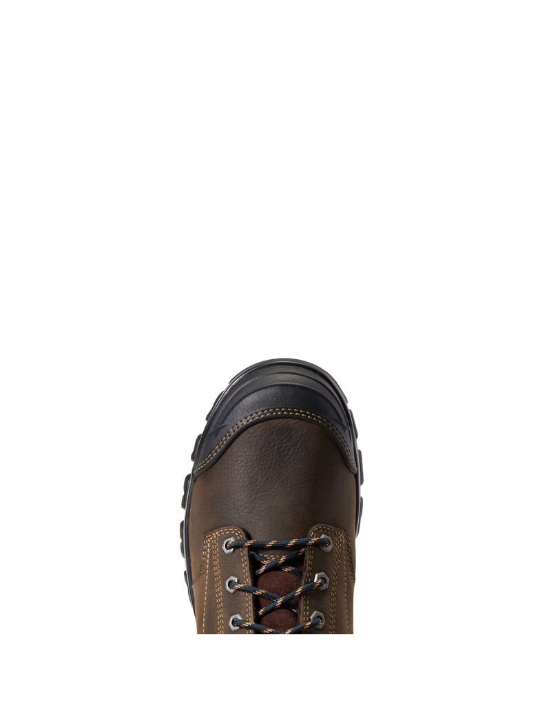 Bottes Imperméables Ariat Treadfast 6' Travail Marron Foncé | 082615UPJ