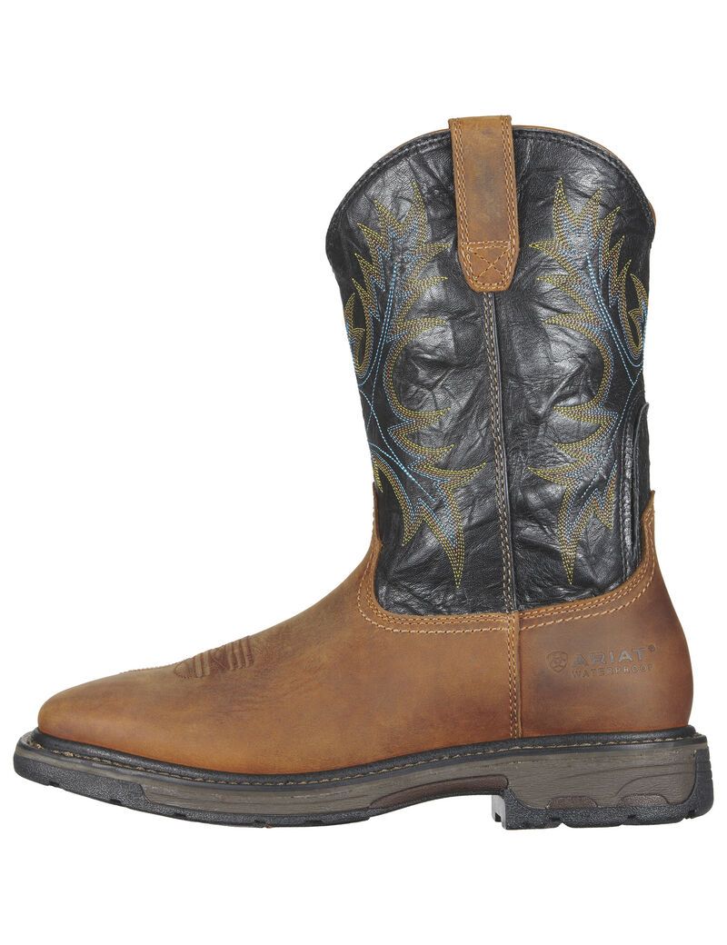 Bottes Imperméables Ariat WorkHog Larges Square Embout Steel Embout Travail Multicolore | 041695KTO