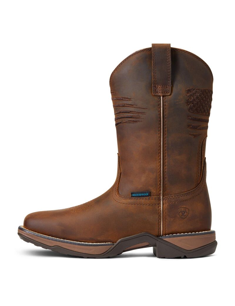 Bottes Western Ariat Anthem Patriot Imperméables Marron | 268791ULQ