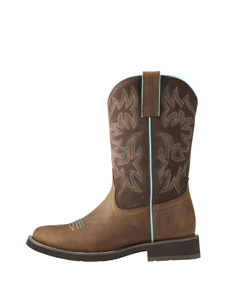 Bottes Western Ariat Delilah Round Embout Marron | 453196GVP