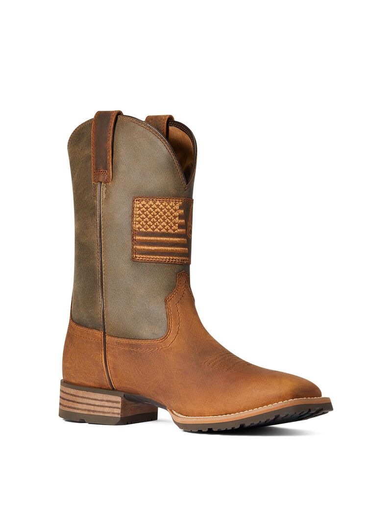 Bottes Western Ariat Hybride Patriot Country Marron | 351702BXH