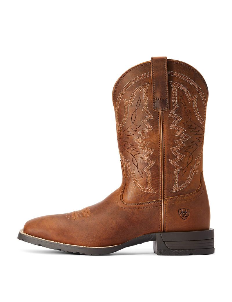 Bottes Western Ariat Hybride Ranchwork Marron | 580426LPC